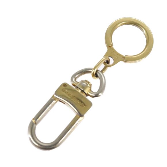 LOUIS VUITTON Anneau Cles Key Holder metal Gold Tone LV Auth 101300 - Picture 1 of 8